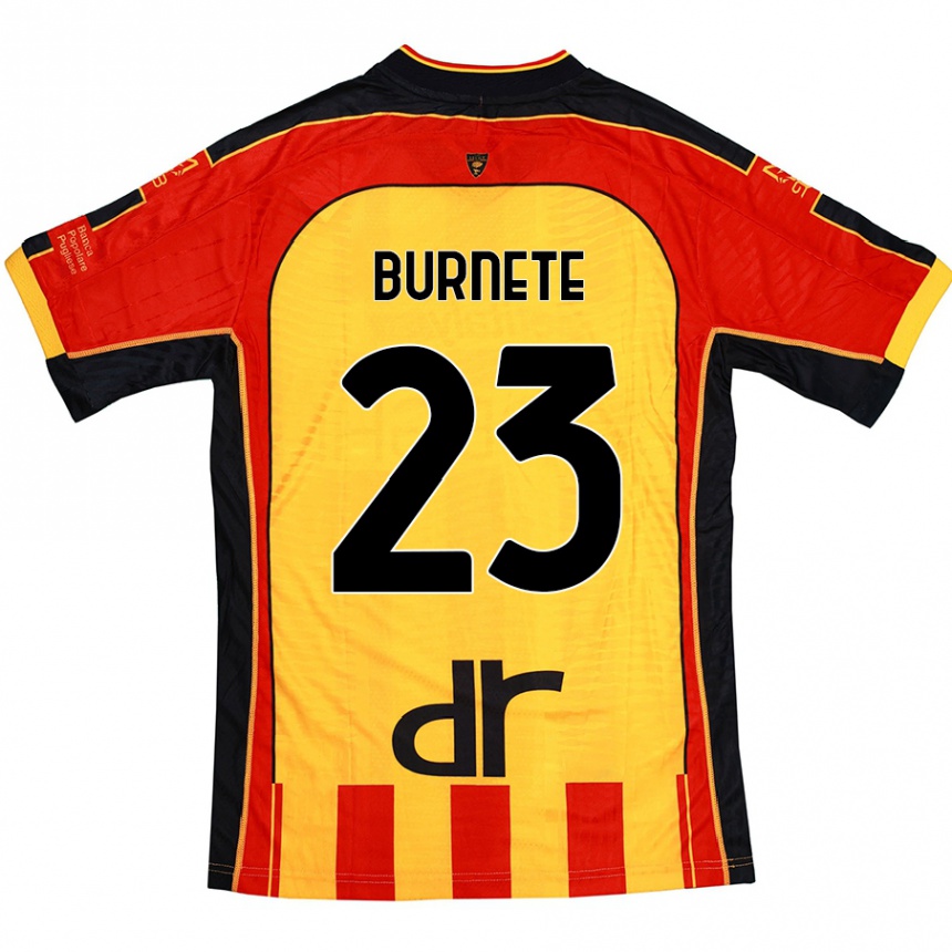 Kids Football Rareș Burnete #23 Yellow Red Home Jersey 2024/25 T-Shirt Australia