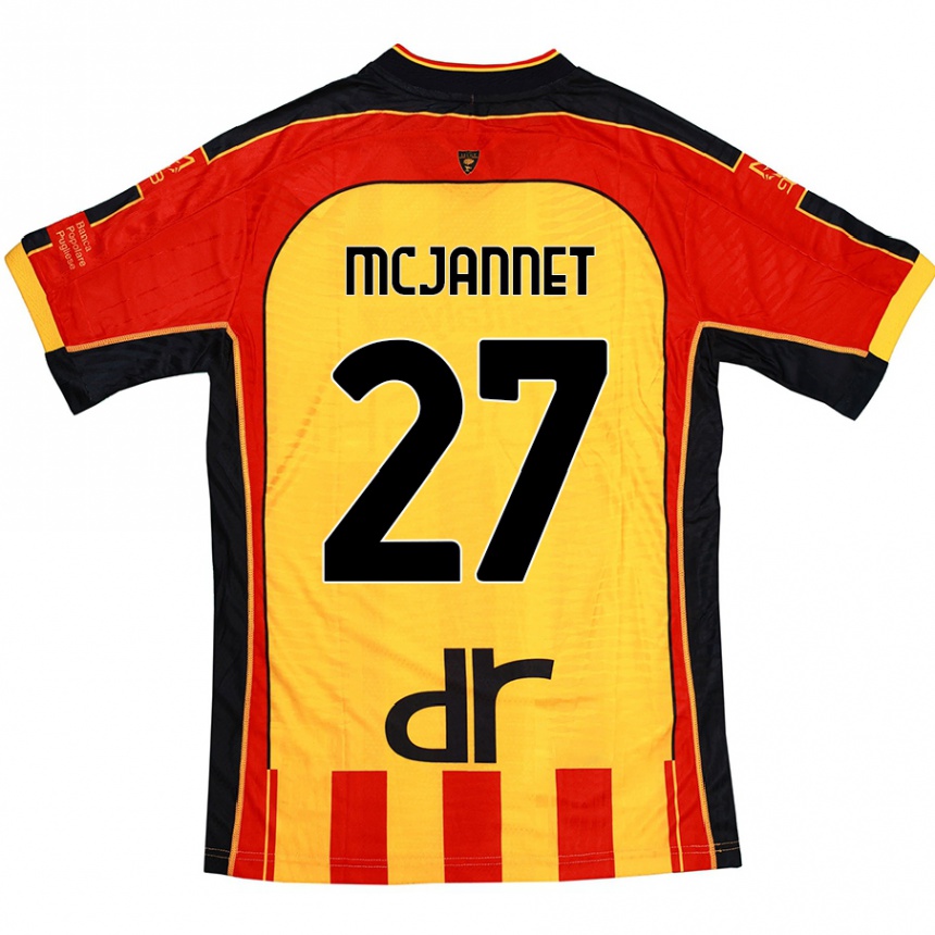 Kids Football Ed Mcjannet #27 Yellow Red Home Jersey 2024/25 T-Shirt Australia