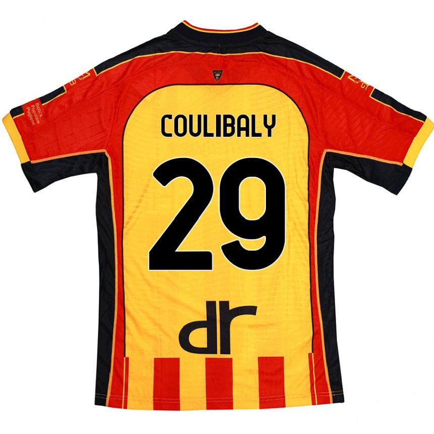 Kids Football Lassana Coulibaly #29 Yellow Red Home Jersey 2024/25 T-Shirt Australia