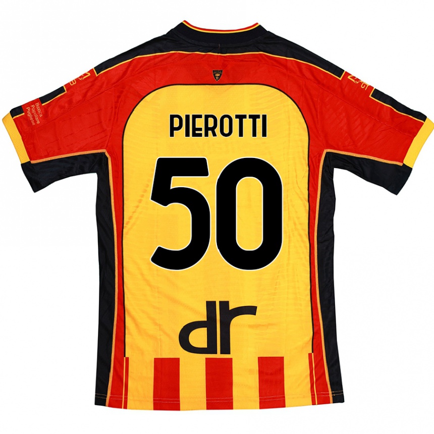 Kids Football Santiago Pierotti #50 Yellow Red Home Jersey 2024/25 T-Shirt Australia