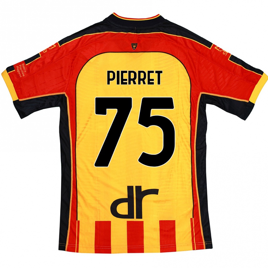 Kids Football Balthazar Pierret #75 Yellow Red Home Jersey 2024/25 T-Shirt Australia