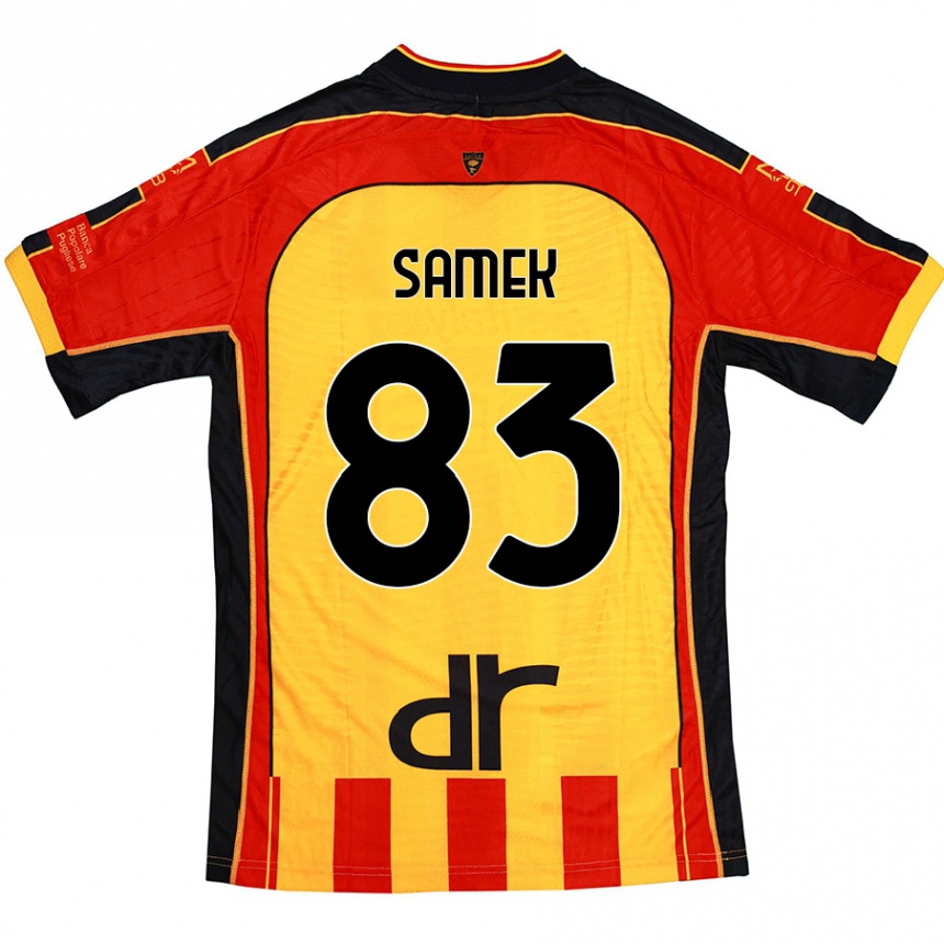 Kids Football Daniel Samek #83 Yellow Red Home Jersey 2024/25 T-Shirt Australia