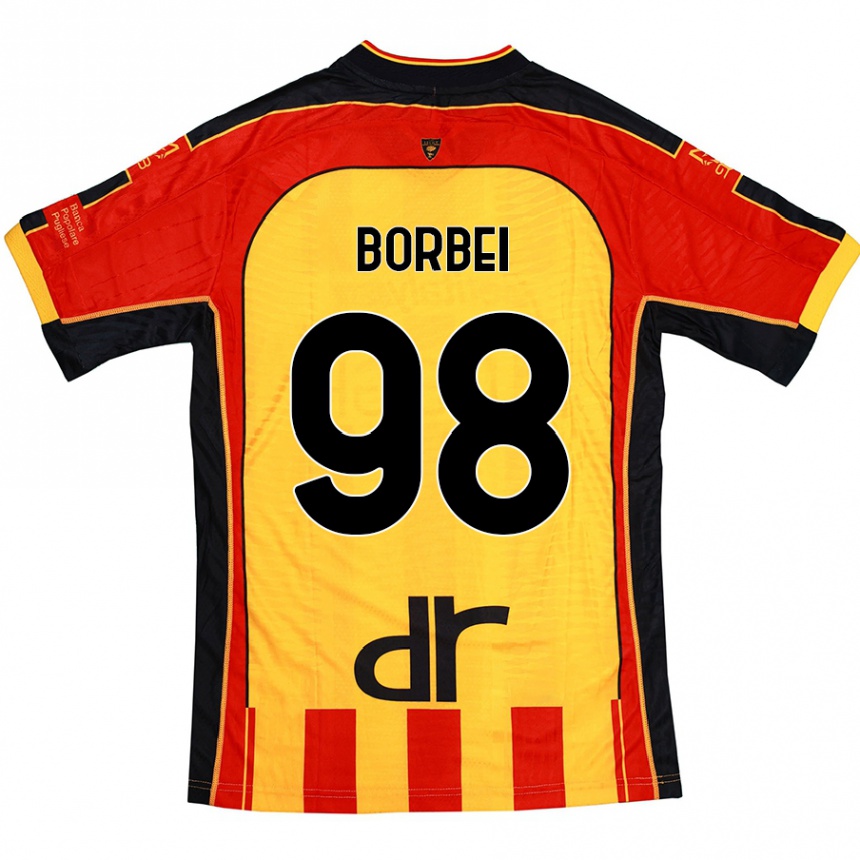 Kids Football Alexandru Borbei #98 Yellow Red Home Jersey 2024/25 T-Shirt Australia