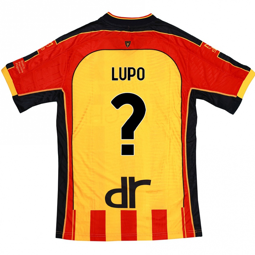 Kids Football Christian Lupo #0 Yellow Red Home Jersey 2024/25 T-Shirt Australia