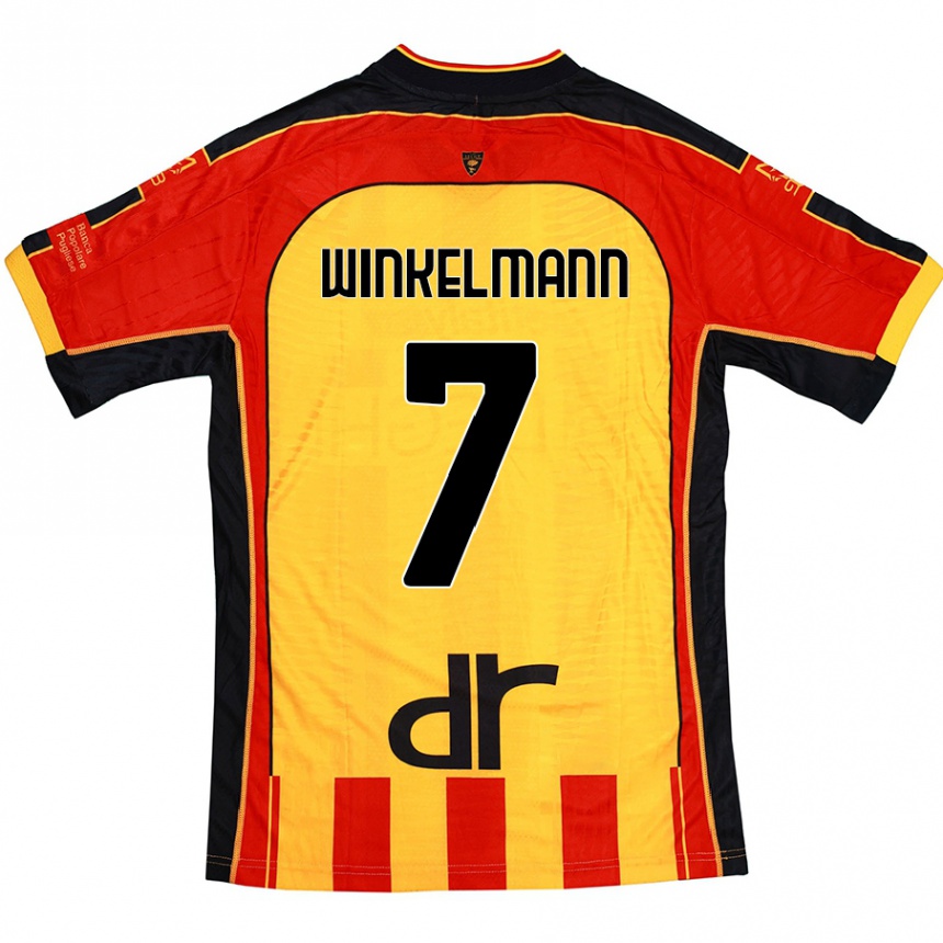 Kids Football Till Winkelmann #7 Yellow Red Home Jersey 2024/25 T-Shirt Australia