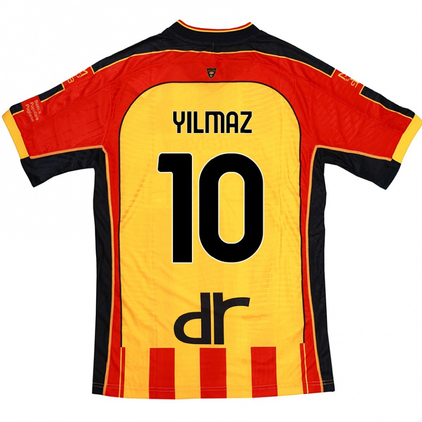 Kids Football Enes Yilmaz #10 Yellow Red Home Jersey 2024/25 T-Shirt Australia