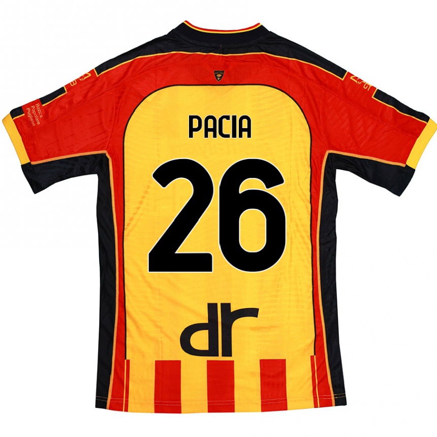 Kids Football Fabiano Pacia #26 Yellow Red Home Jersey 2024/25 T-Shirt Australia