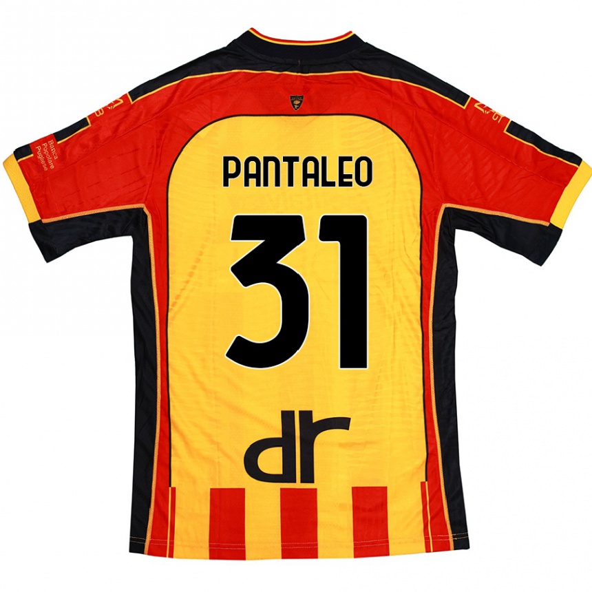 Kids Football Dario Pantaleo #31 Yellow Red Home Jersey 2024/25 T-Shirt Australia