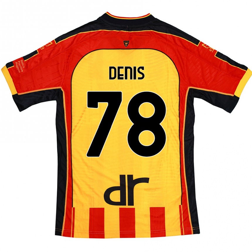 Kids Football Max Denis #78 Yellow Red Home Jersey 2024/25 T-Shirt Australia