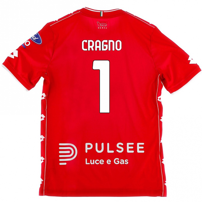 Kids Football Alessio Cragno #1 Red White Home Jersey 2024/25 T-Shirt Australia