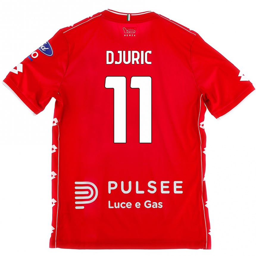 Kids Football Milan Djuric #11 Red White Home Jersey 2024/25 T-Shirt Australia