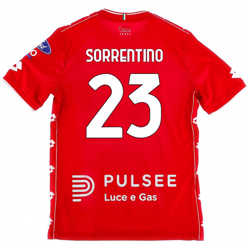 Kids Football Alessandro Sorrentino #23 Red White Home Jersey 2024/25 T-Shirt Australia