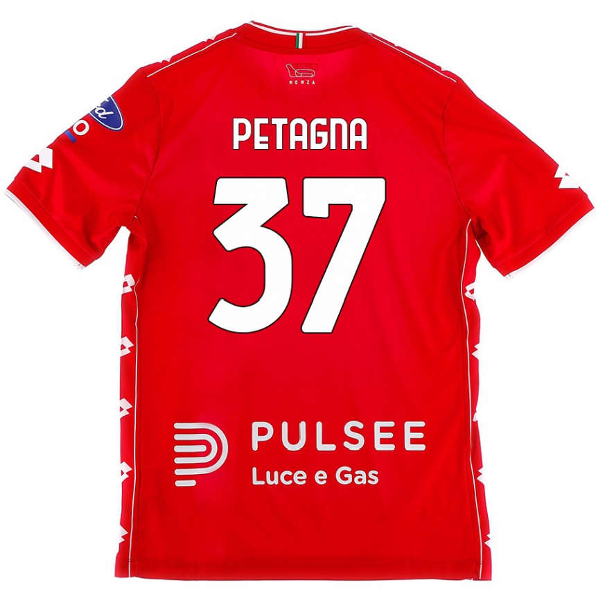 Kids Football Andrea Petagna #37 Red White Home Jersey 2024/25 T-Shirt Australia