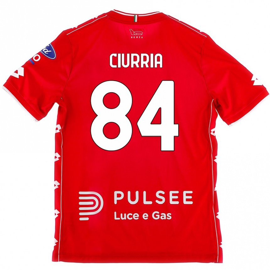 Kids Football Patrick Ciurria #84 Red White Home Jersey 2024/25 T-Shirt Australia