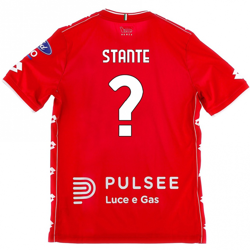 Kids Football Edoardo Stante #0 Red White Home Jersey 2024/25 T-Shirt Australia