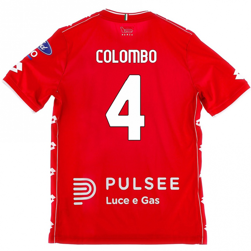 Kids Football Leonardo Colombo #4 Red White Home Jersey 2024/25 T-Shirt Australia