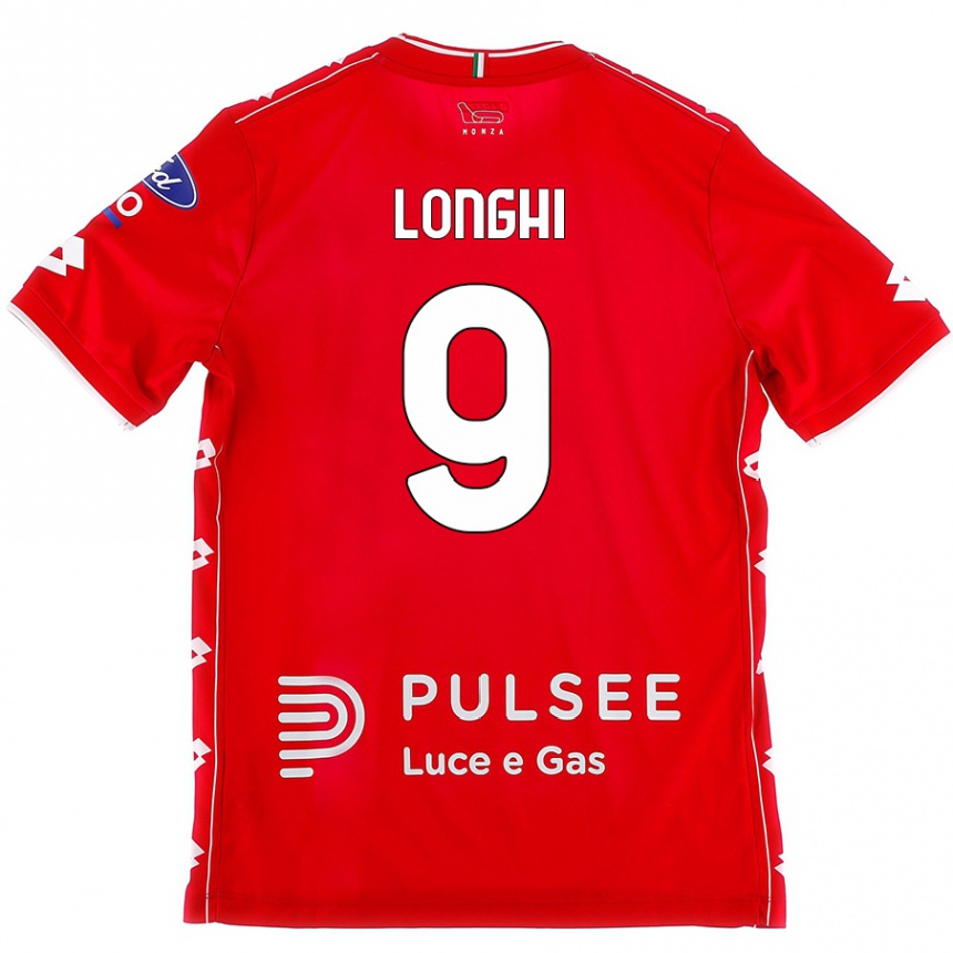 Kids Football Jordan Longhi #9 Red White Home Jersey 2024/25 T-Shirt Australia