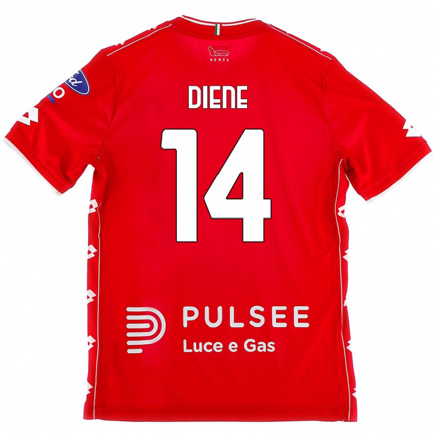 Kids Football Abdou Diene #14 Red White Home Jersey 2024/25 T-Shirt Australia