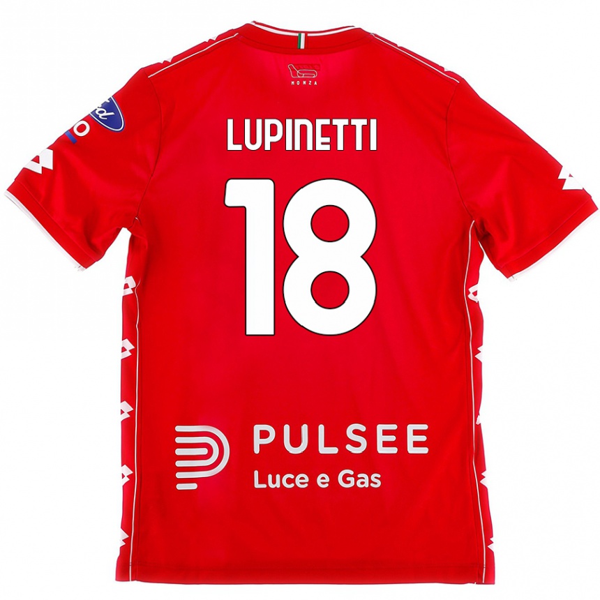 Kids Football Tommaso Lupinetti #18 Red White Home Jersey 2024/25 T-Shirt Australia