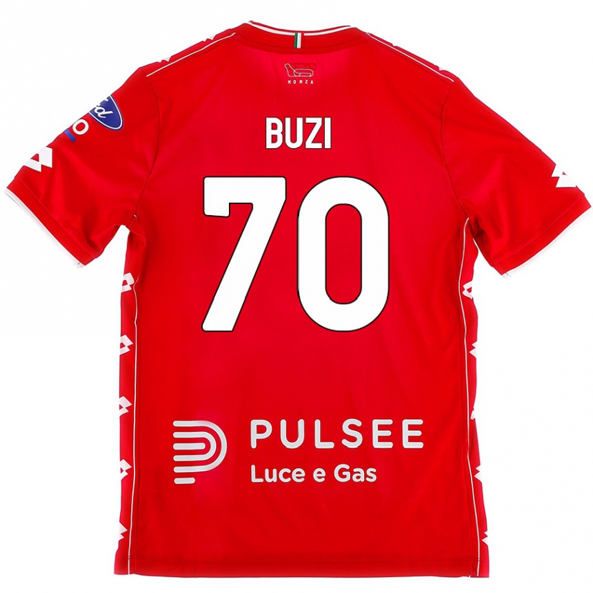 Kids Football Luis Buzi #70 Red White Home Jersey 2024/25 T-Shirt Australia