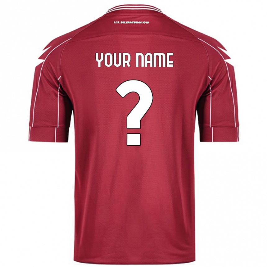 Kids Football Your Name #0 Burgundy Home Jersey 2024/25 T-Shirt Australia