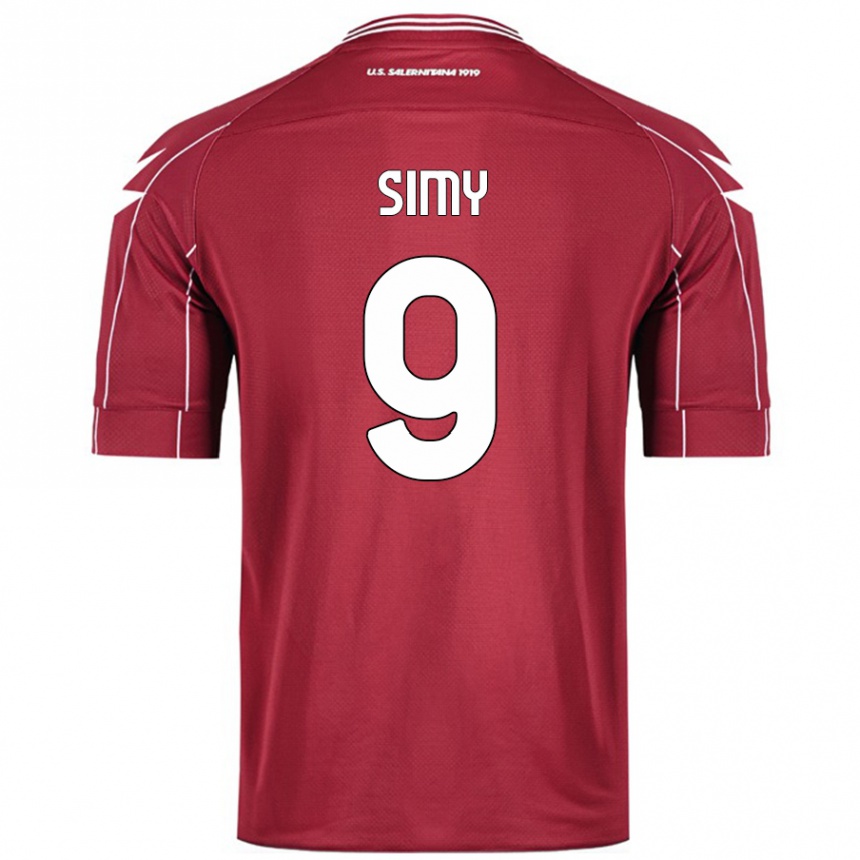 Kids Football Simy #9 Burgundy Home Jersey 2024/25 T-Shirt Australia