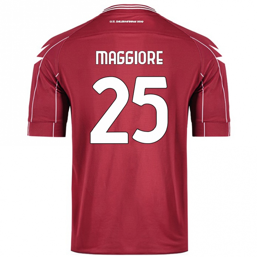 Kids Football Giulio Maggiore #25 Burgundy Home Jersey 2024/25 T-Shirt Australia