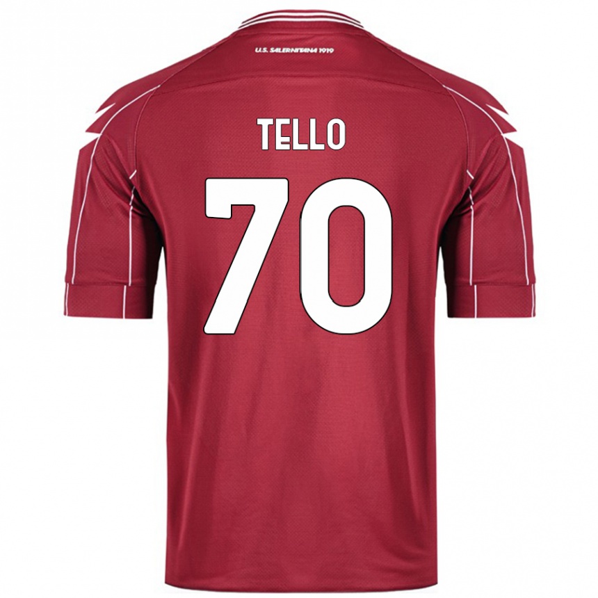 Kids Football Andrés Tello #70 Burgundy Home Jersey 2024/25 T-Shirt Australia