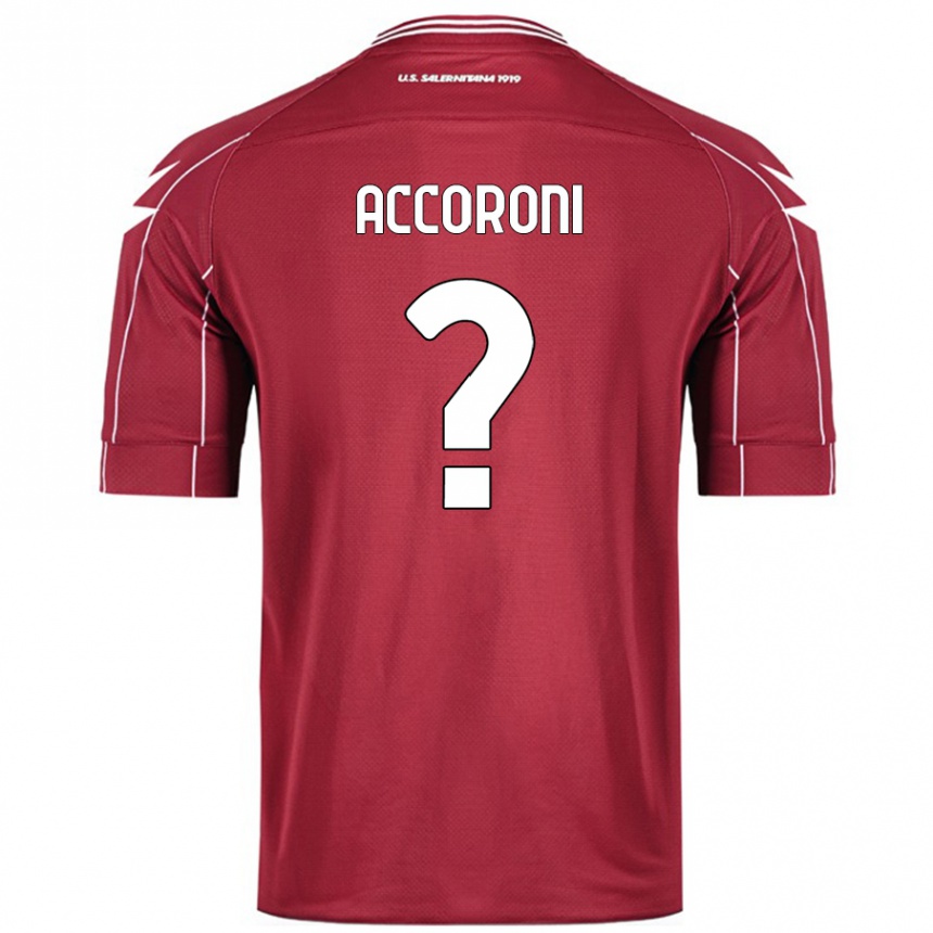 Kids Football Nicolas Accoroni #0 Burgundy Home Jersey 2024/25 T-Shirt Australia