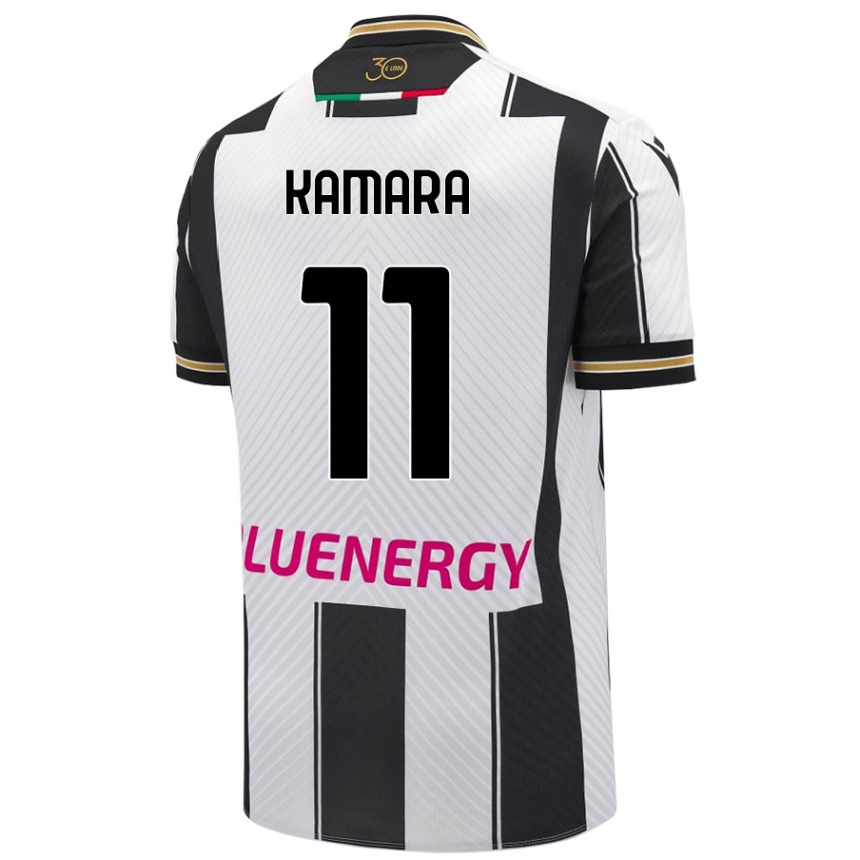 Kids Football Hassane Kamara #11 White Black Home Jersey 2024/25 T-Shirt Australia