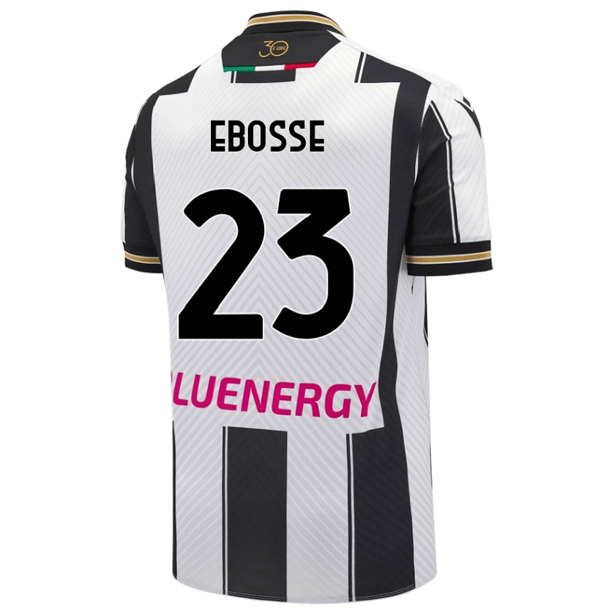 Kids Football Enzo Ebosse #23 White Black Home Jersey 2024/25 T-Shirt Australia