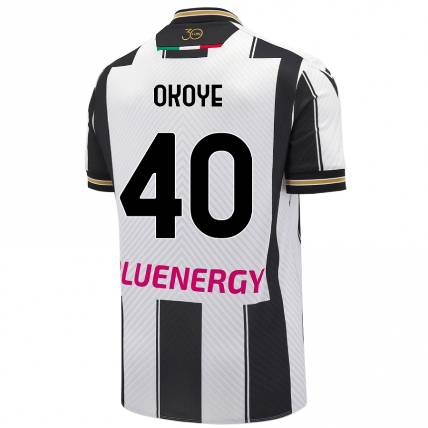 Kids Football Maduka Okoye #40 White Black Home Jersey 2024/25 T-Shirt Australia