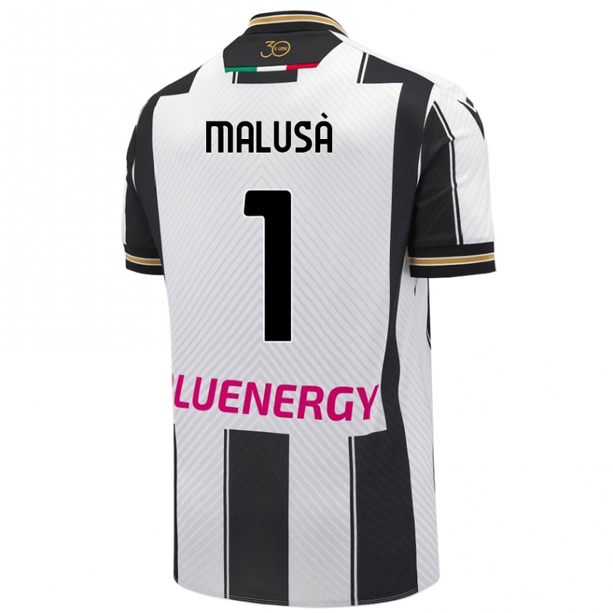 Kids Football Joel Malusà #1 White Black Home Jersey 2024/25 T-Shirt Australia