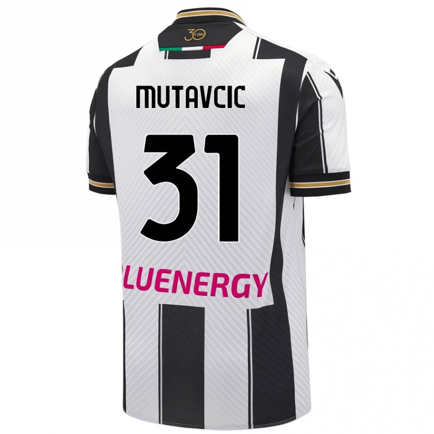 Kids Football Jan Mutavcic #31 White Black Home Jersey 2024/25 T-Shirt Australia