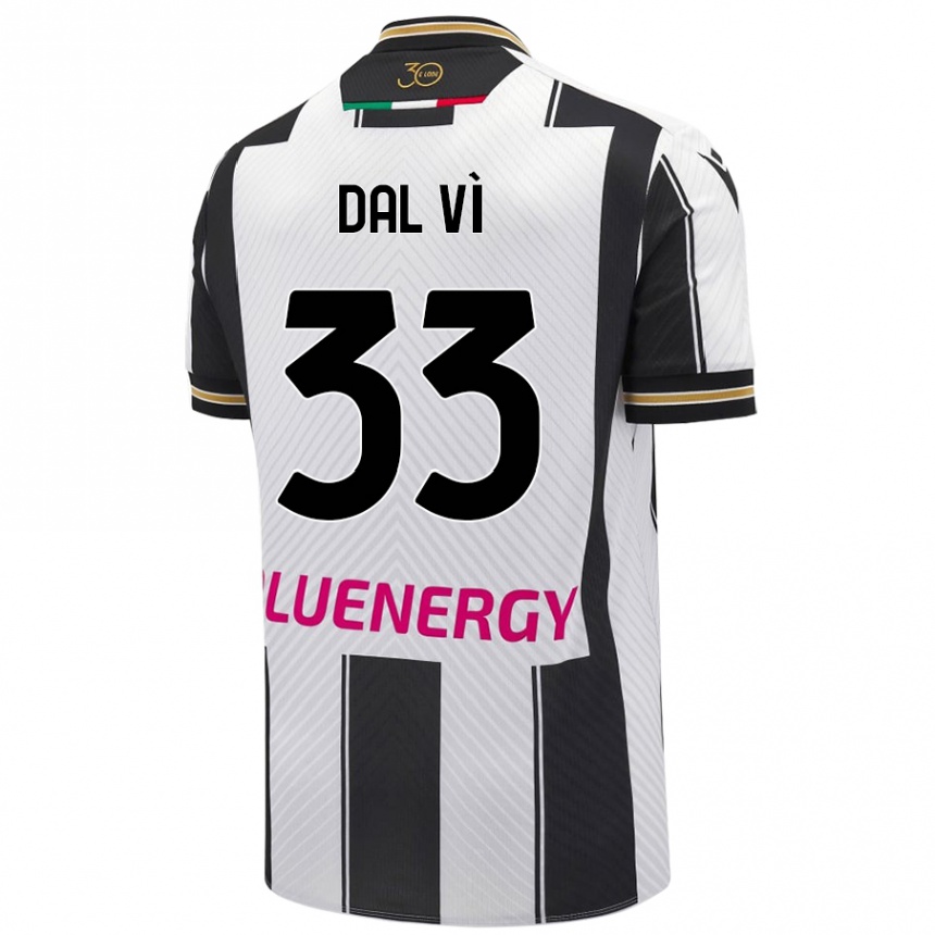 Kids Football Matteo Dal Vì #33 White Black Home Jersey 2024/25 T-Shirt Australia