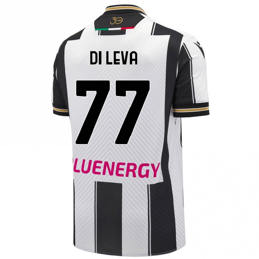 Kids Football Vincenzo Di Leva #77 White Black Home Jersey 2024/25 T-Shirt Australia