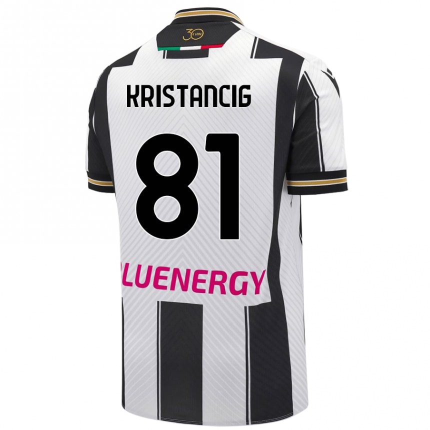 Kids Football Luca Kristancig #81 White Black Home Jersey 2024/25 T-Shirt Australia