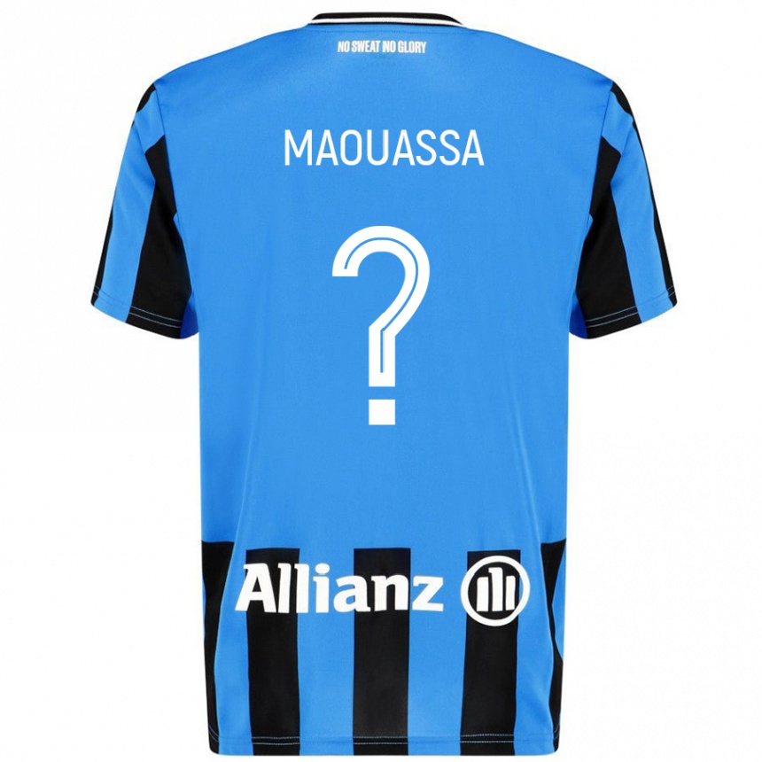 Kids Football Faitout Maouassa #0 Sky Blue Black Home Jersey 2024/25 T-Shirt Australia