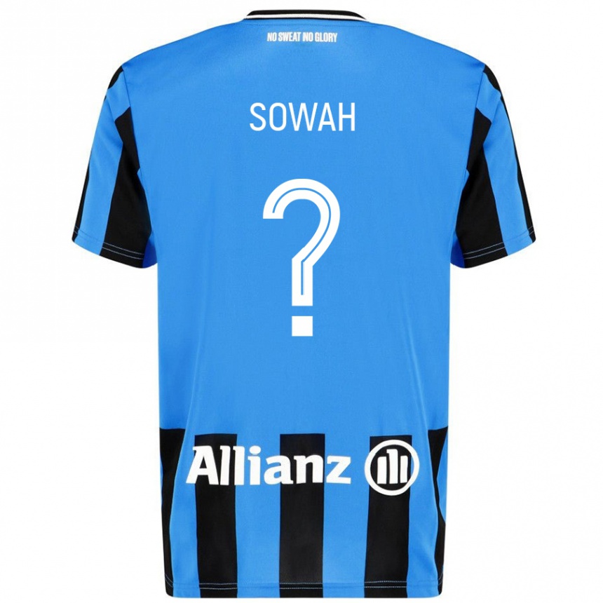 Kids Football Kamal Sowah #0 Sky Blue Black Home Jersey 2024/25 T-Shirt Australia