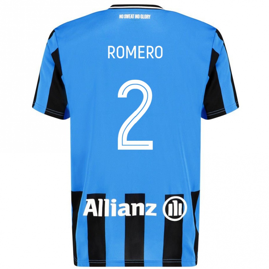 Kids Football Zaid Romero #2 Sky Blue Black Home Jersey 2024/25 T-Shirt Australia