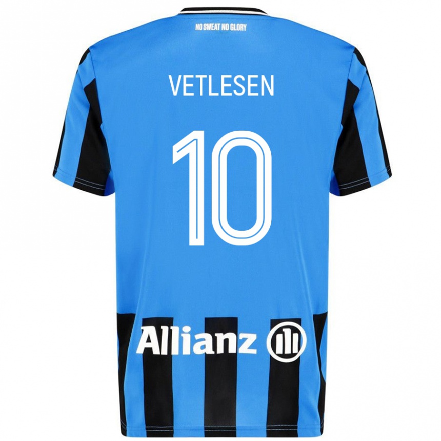 Kids Football Hugo Vetlesen #10 Sky Blue Black Home Jersey 2024/25 T-Shirt Australia