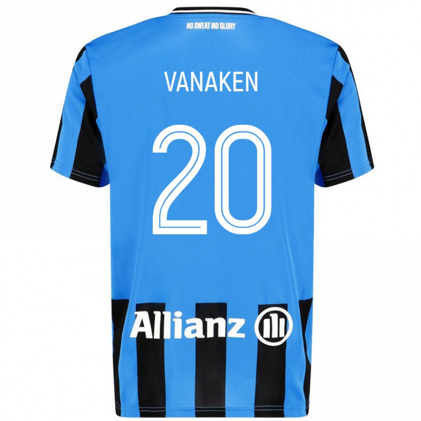 Kids Football Hans Vanaken #20 Sky Blue Black Home Jersey 2024/25 T-Shirt Australia