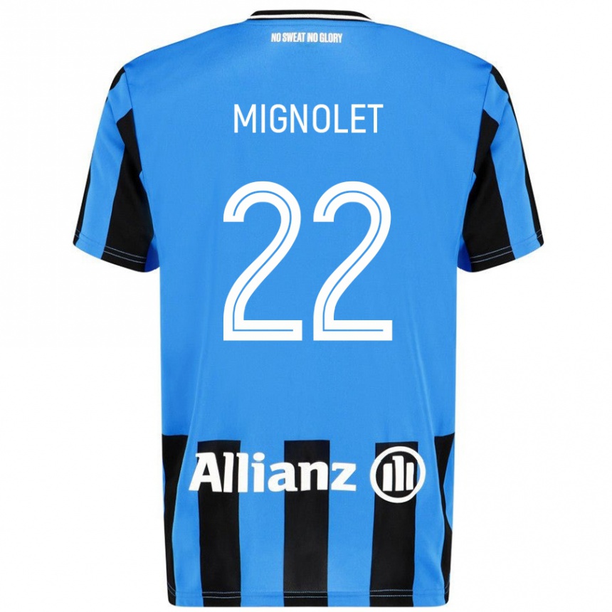 Kids Football Simon Mignolet #22 Sky Blue Black Home Jersey 2024/25 T-Shirt Australia