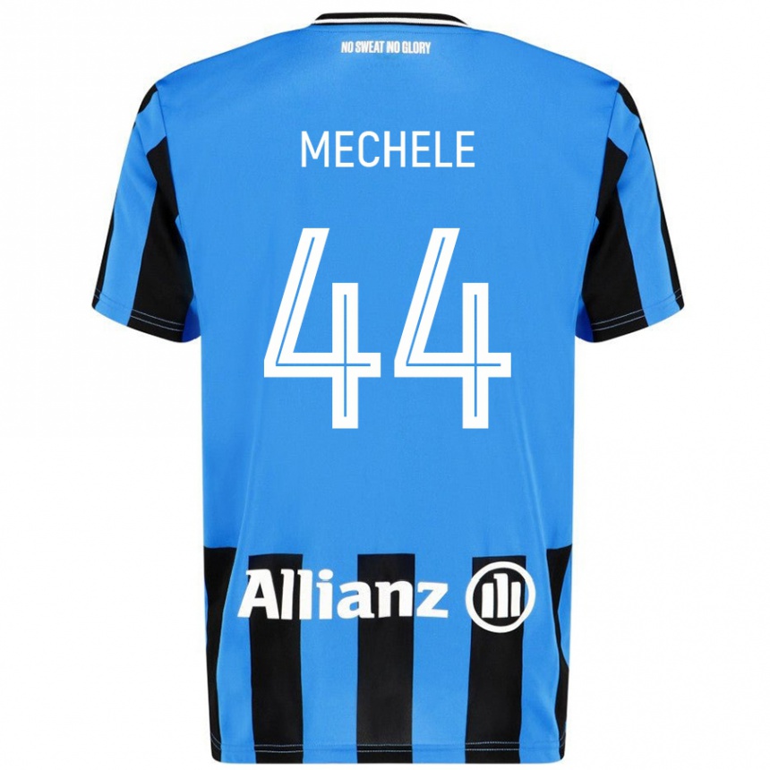 Kids Football Brandon Mechele #44 Sky Blue Black Home Jersey 2024/25 T-Shirt Australia