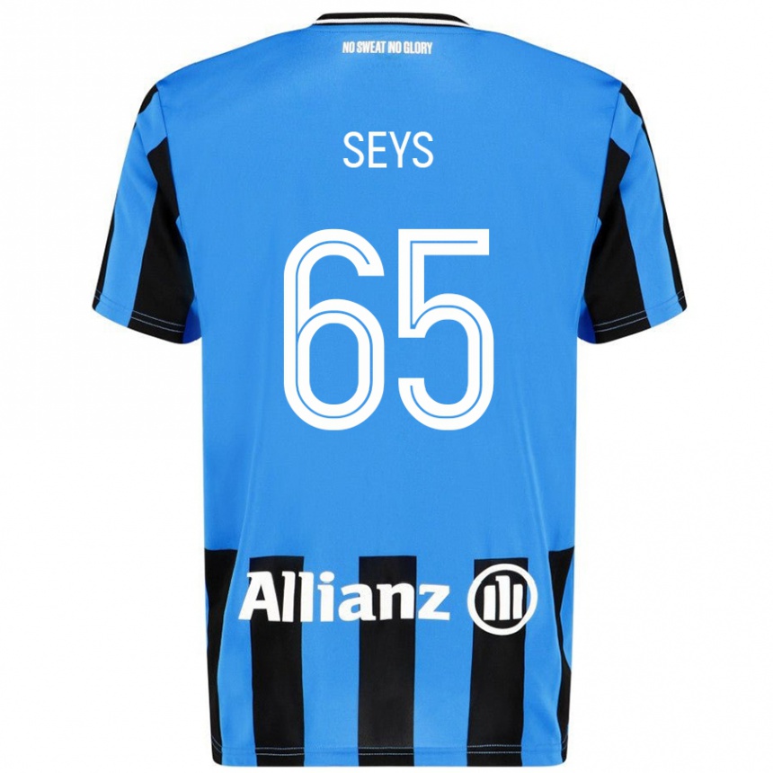 Kids Football Joaquin Seys #65 Sky Blue Black Home Jersey 2024/25 T-Shirt Australia