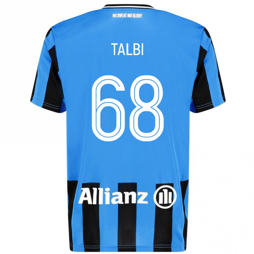 Kids Football Chemsdine Talbi #68 Sky Blue Black Home Jersey 2024/25 T-Shirt Australia