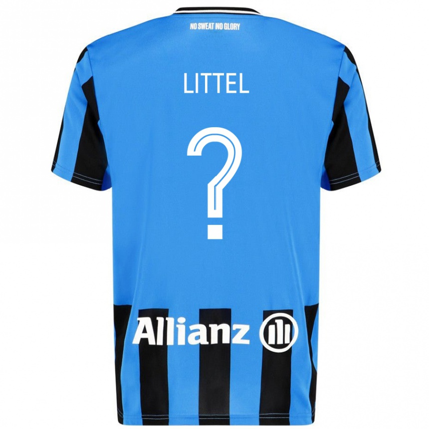 Kids Football Amy Littel #0 Sky Blue Black Home Jersey 2024/25 T-Shirt Australia