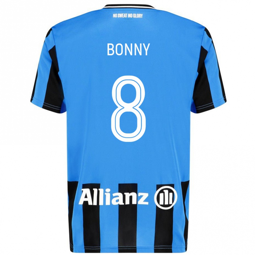 Kids Football Chionne Bonny #8 Sky Blue Black Home Jersey 2024/25 T-Shirt Australia