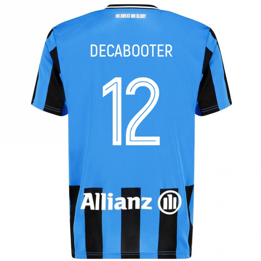 Kids Football Marith Decabooter #12 Sky Blue Black Home Jersey 2024/25 T-Shirt Australia