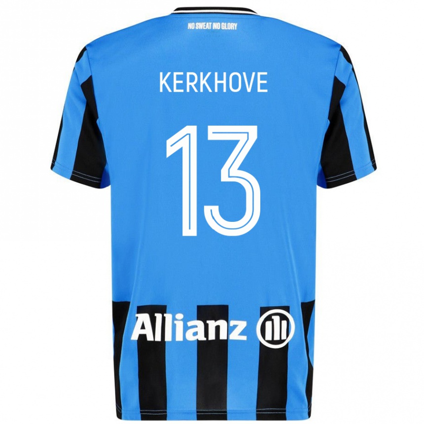 Kids Football Angel Kerkhove #13 Sky Blue Black Home Jersey 2024/25 T-Shirt Australia